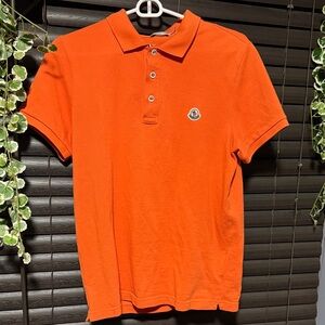 Moncler Vibrant Orange Polo Shirt
